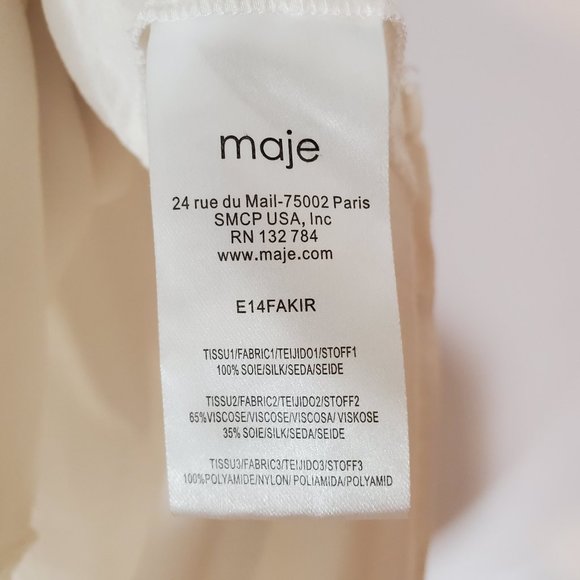 MAJE Cream Lace Blouse Sz S - Picture 5 of 6